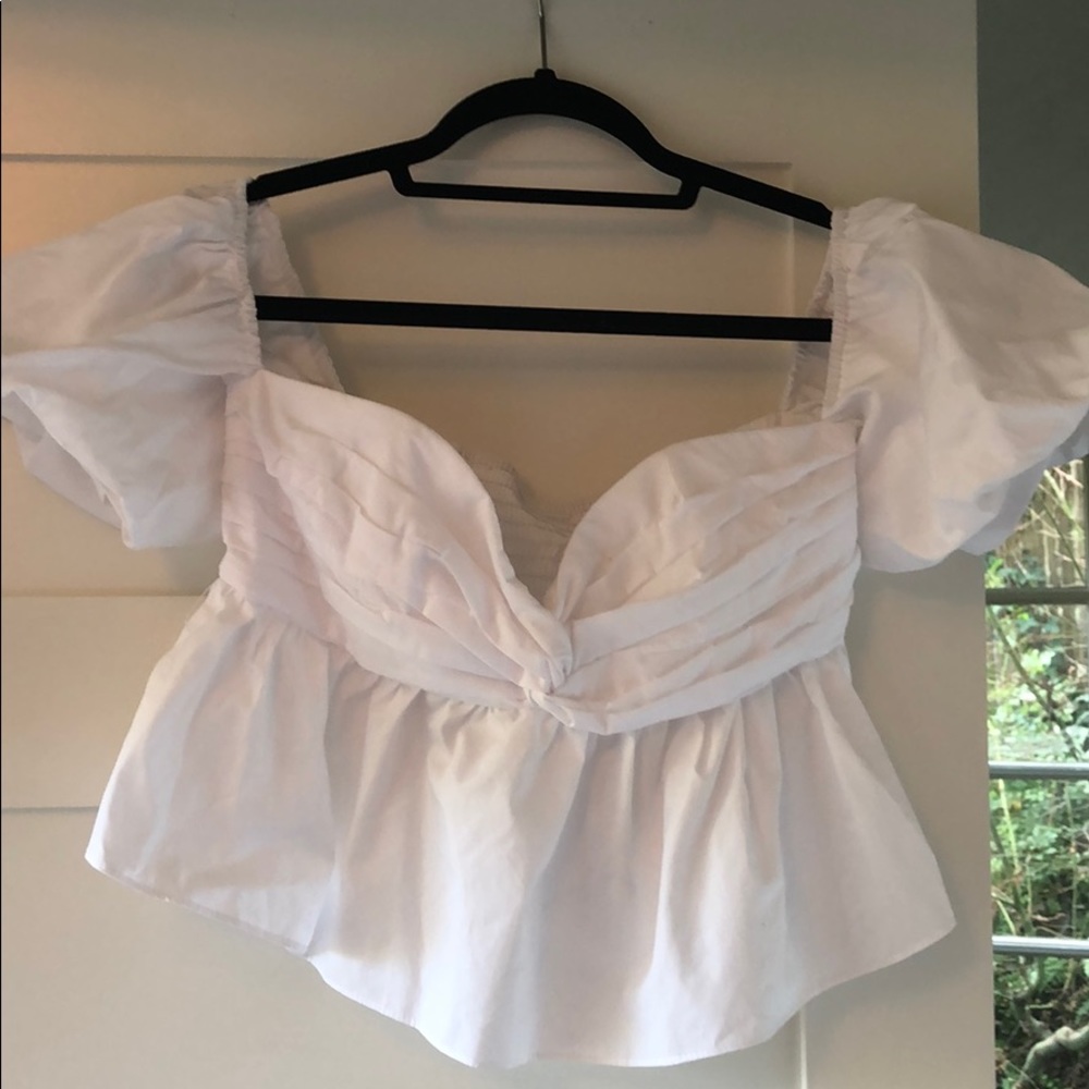 Cropped off the shoulder blouses